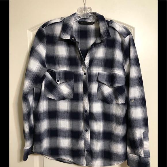 Zara Tops - Zara Basic flannel top Size XL